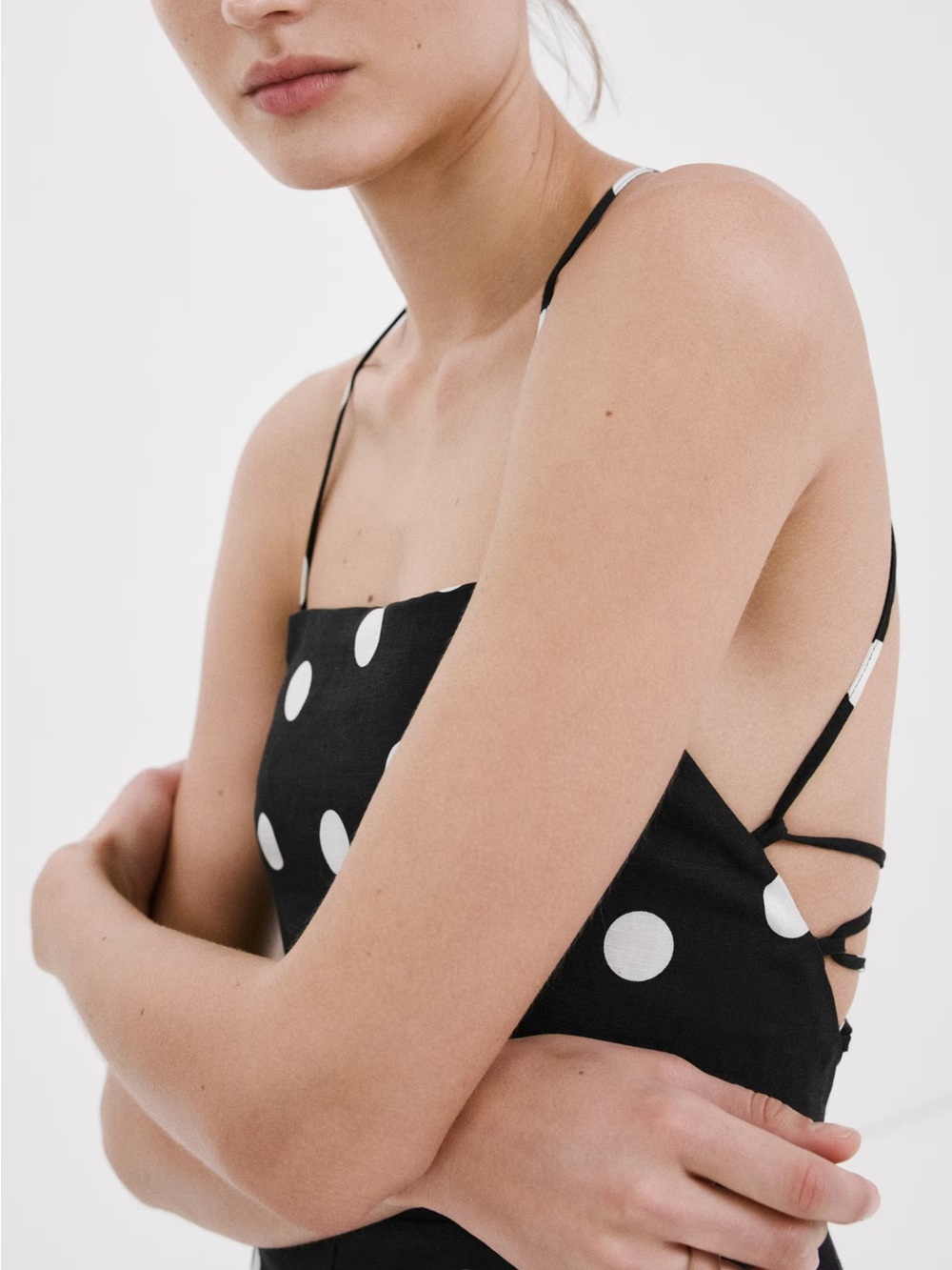 NWT (size M) MANGO LYOCELL POLKA DOT DRESS - Picture 4 of 12